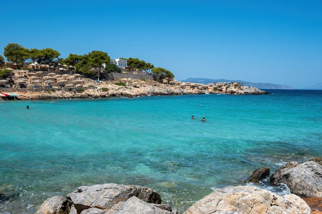 The turquoise waters of Agistri