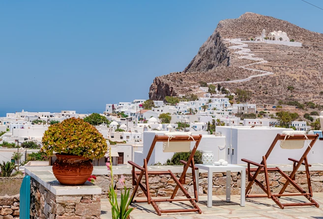 Folegandros view of town and the Panagia church