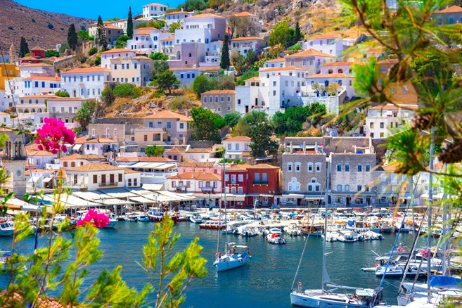 View of the amazing Hydra island, Greece