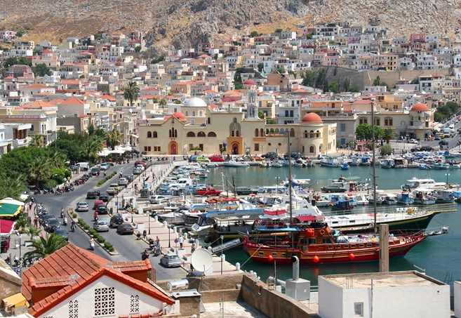 Busy Harbour of Kalymnos