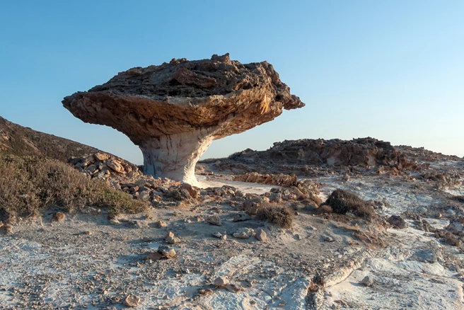 Kimolos Mushroom geologic formatio