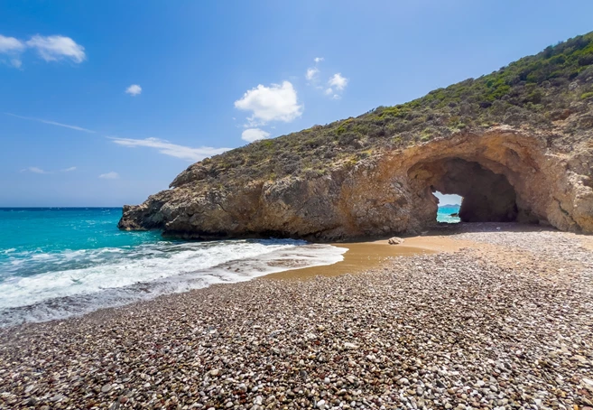 Kythera - Kaladi beach with interesting geological formations