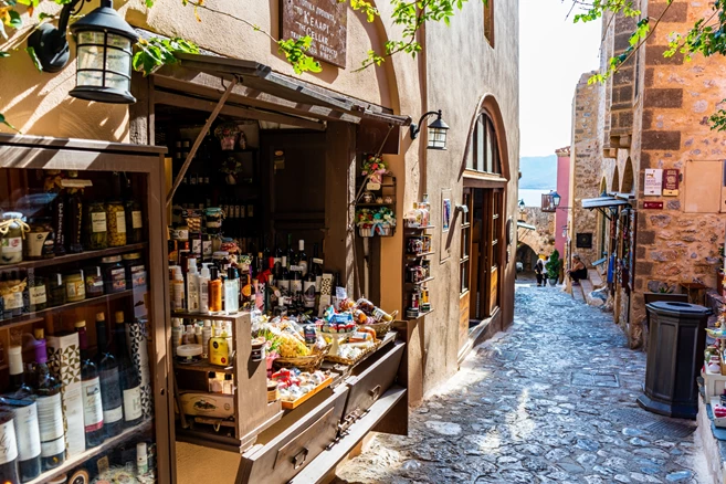 Charming medieval streets of Monemvasia