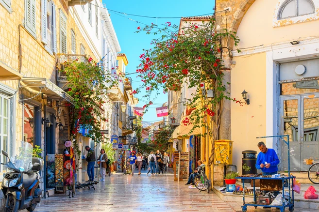 Busy street of Nafplio