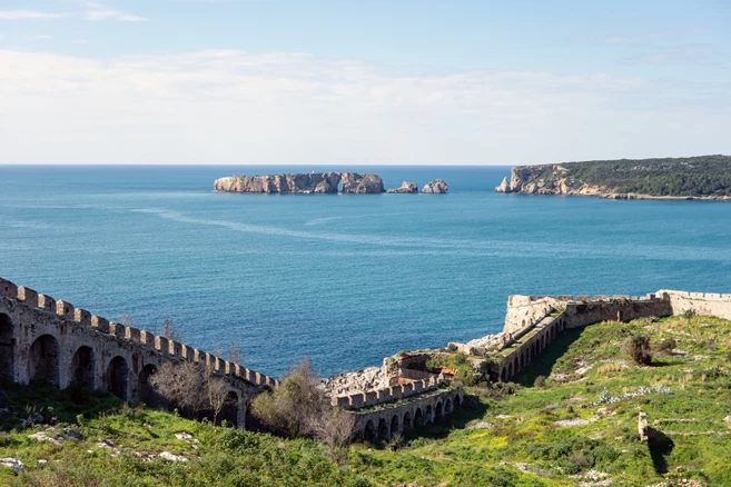 Fortification of the remote parts of Pylos Castle (Niokastro, Neokastro) in Pylos city