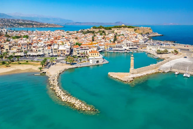 Rethymno town with venetian harbour