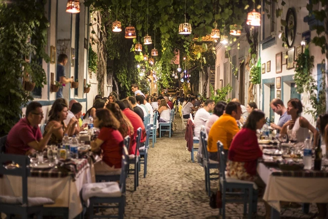 Lively streets of Bozcaada