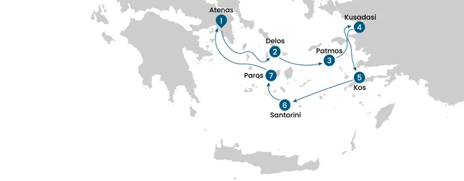 Crucero de lujo por las islas griegas y las costas turcas