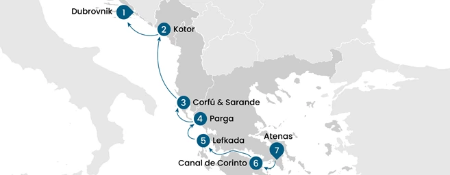 Crucero de lujo por los mares Adriático e Jónico 