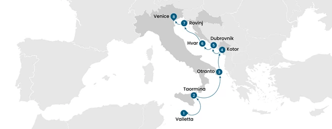 Mediterranean Luxury Voyage: Valletta to Venice