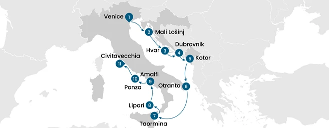 Adriatic and Mediterranean Voyage: Venice to Rome