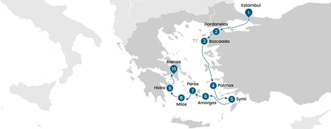 Crucero por el Mediterráneo de Estambul a Atenas