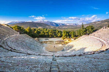 Epidaurus theatre view from the top