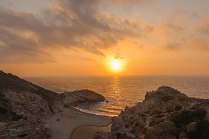 Ikaria Nas beach during sunset