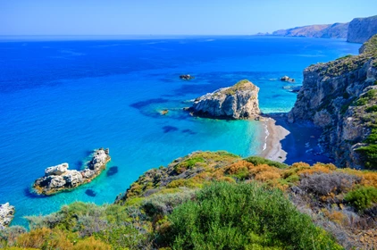 Playa de Kaladi en la isla de Citera